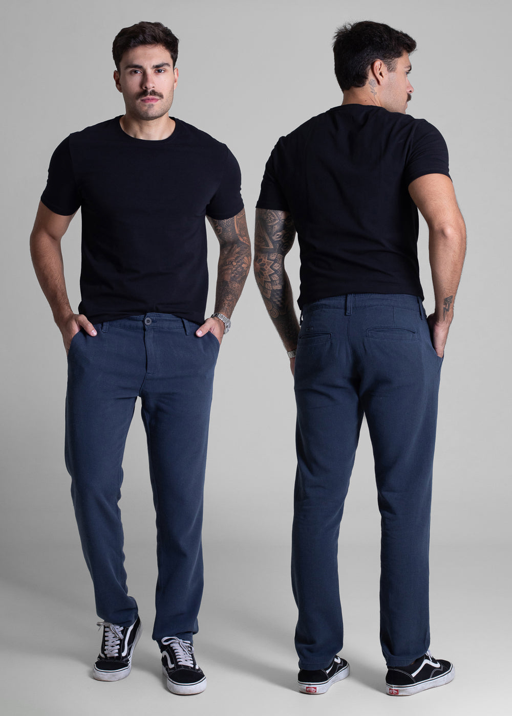 Calça Linho Sawary Slim - 282583 AZUL