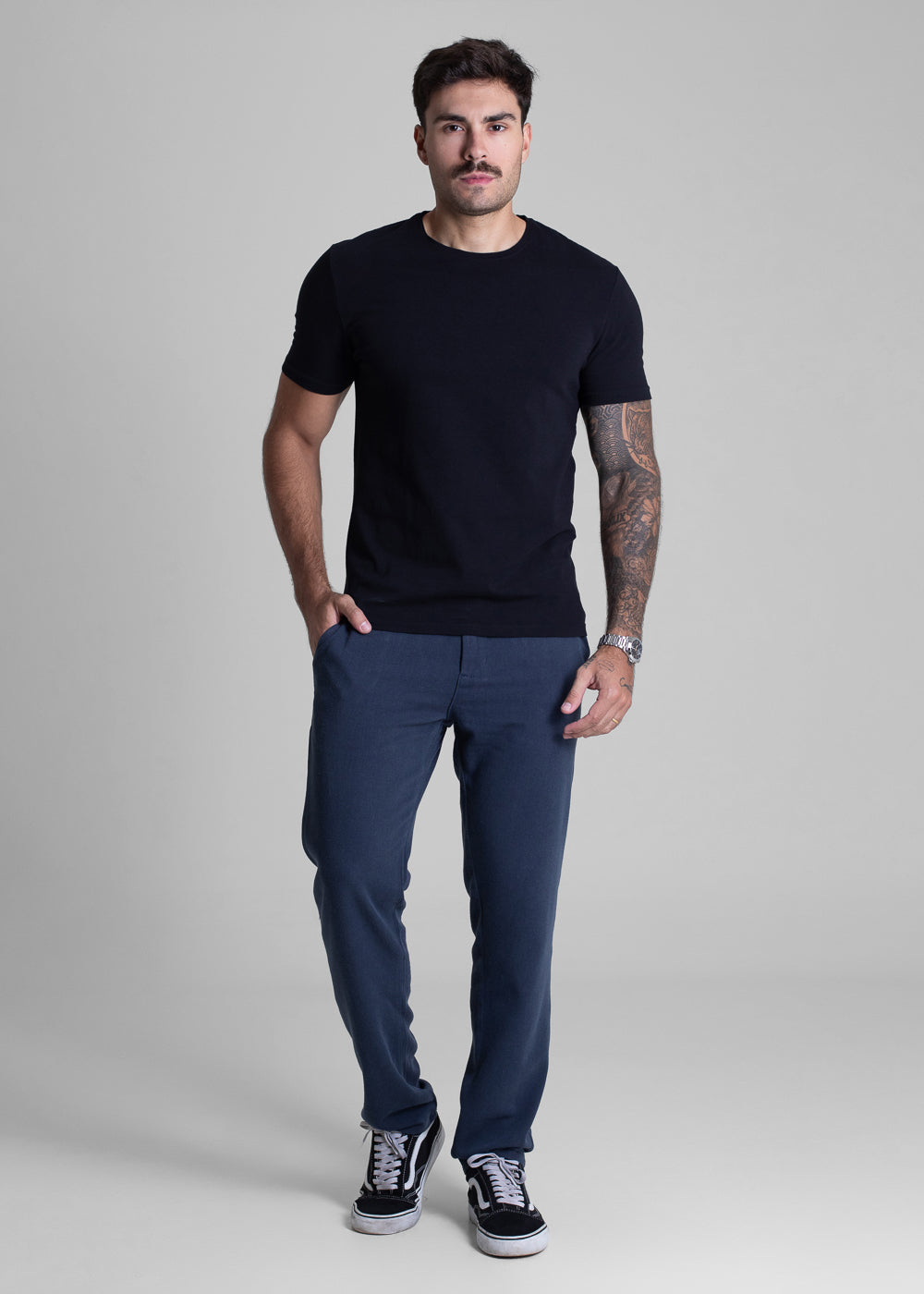 Calça Linho Sawary Slim - 282583 AZUL