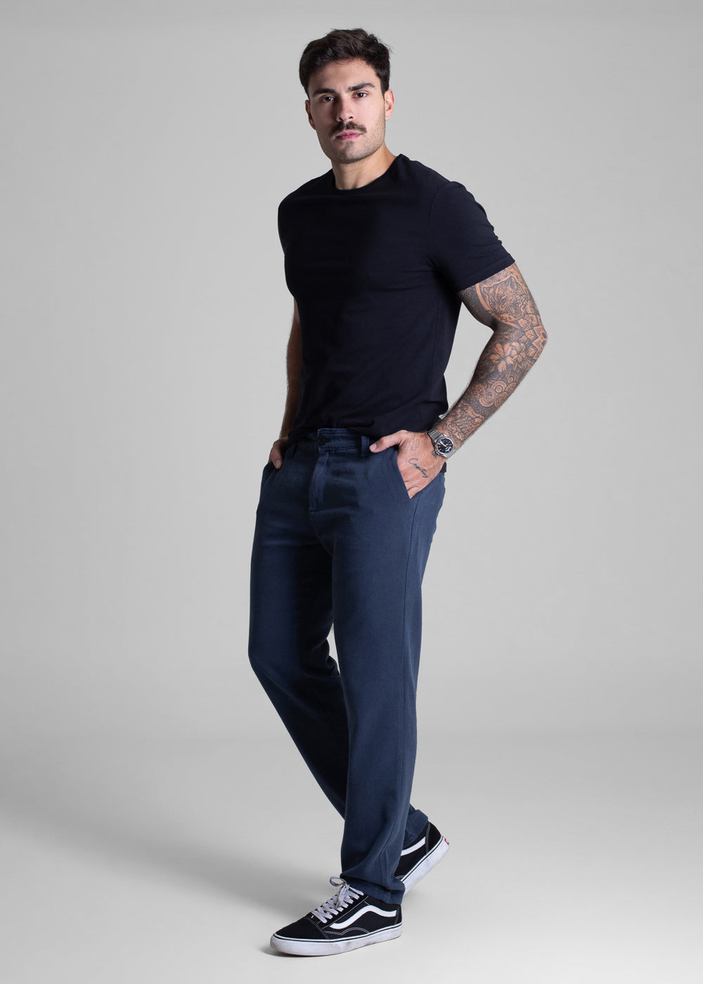 Calça Linho Sawary Slim - 282583 AZUL