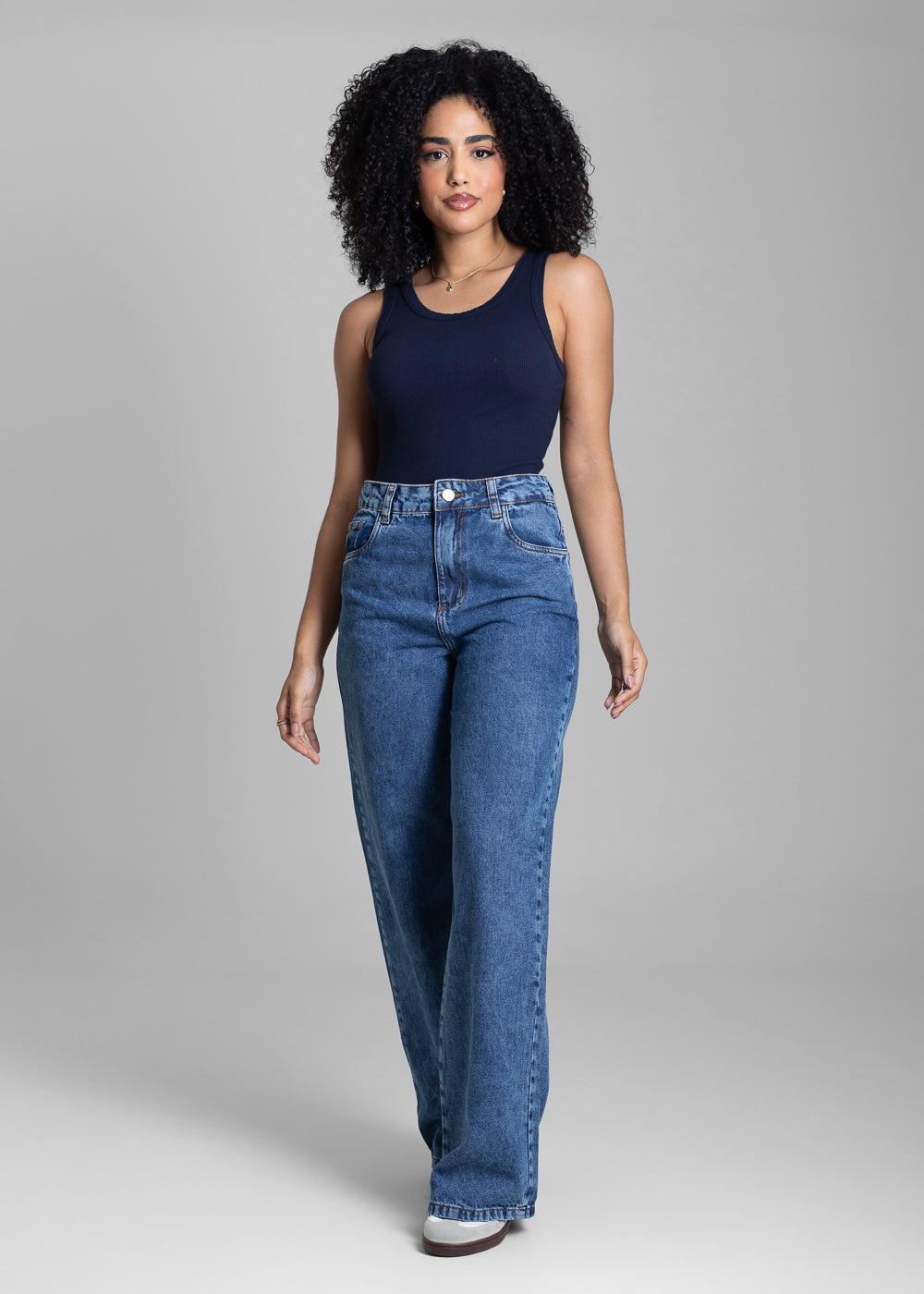 Calça Jeans Sawary Wide Leg Petit - 282610 AZUL