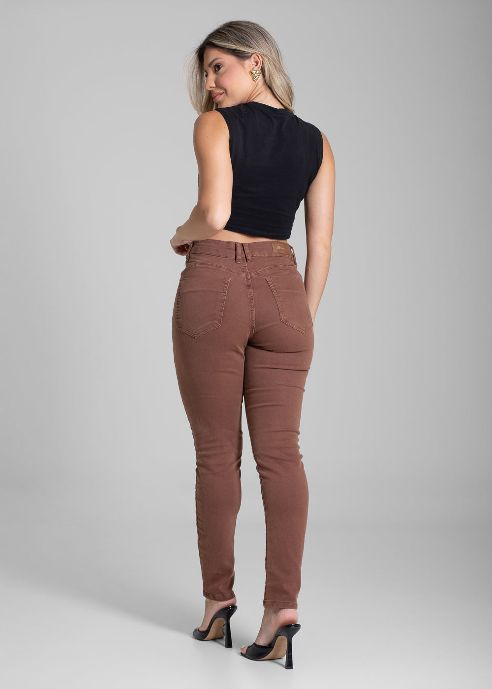 Calça Sarja Sawary Push Up - 282612 MARROM