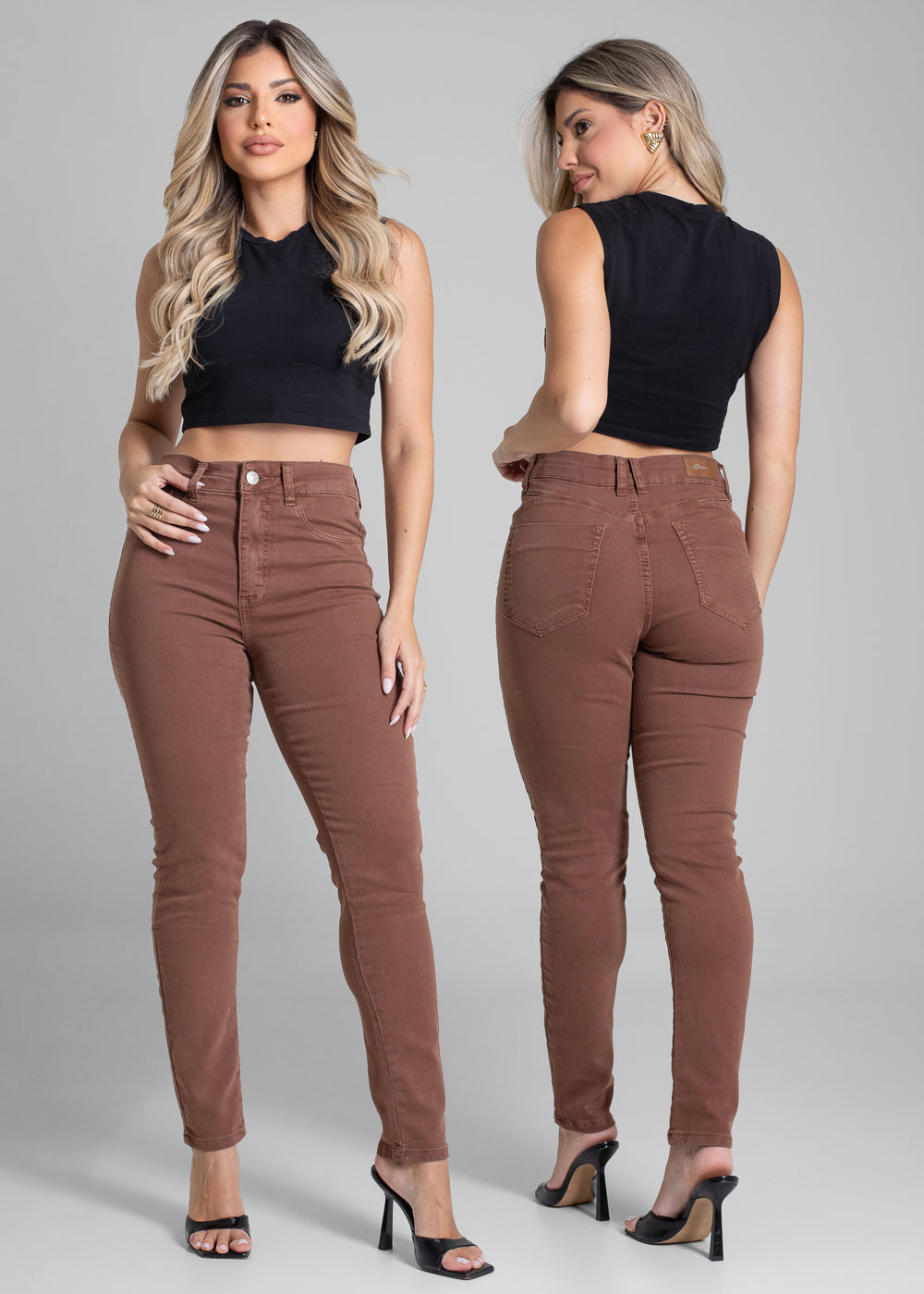 Calça Sarja Sawary Push Up - 282612 MARROM