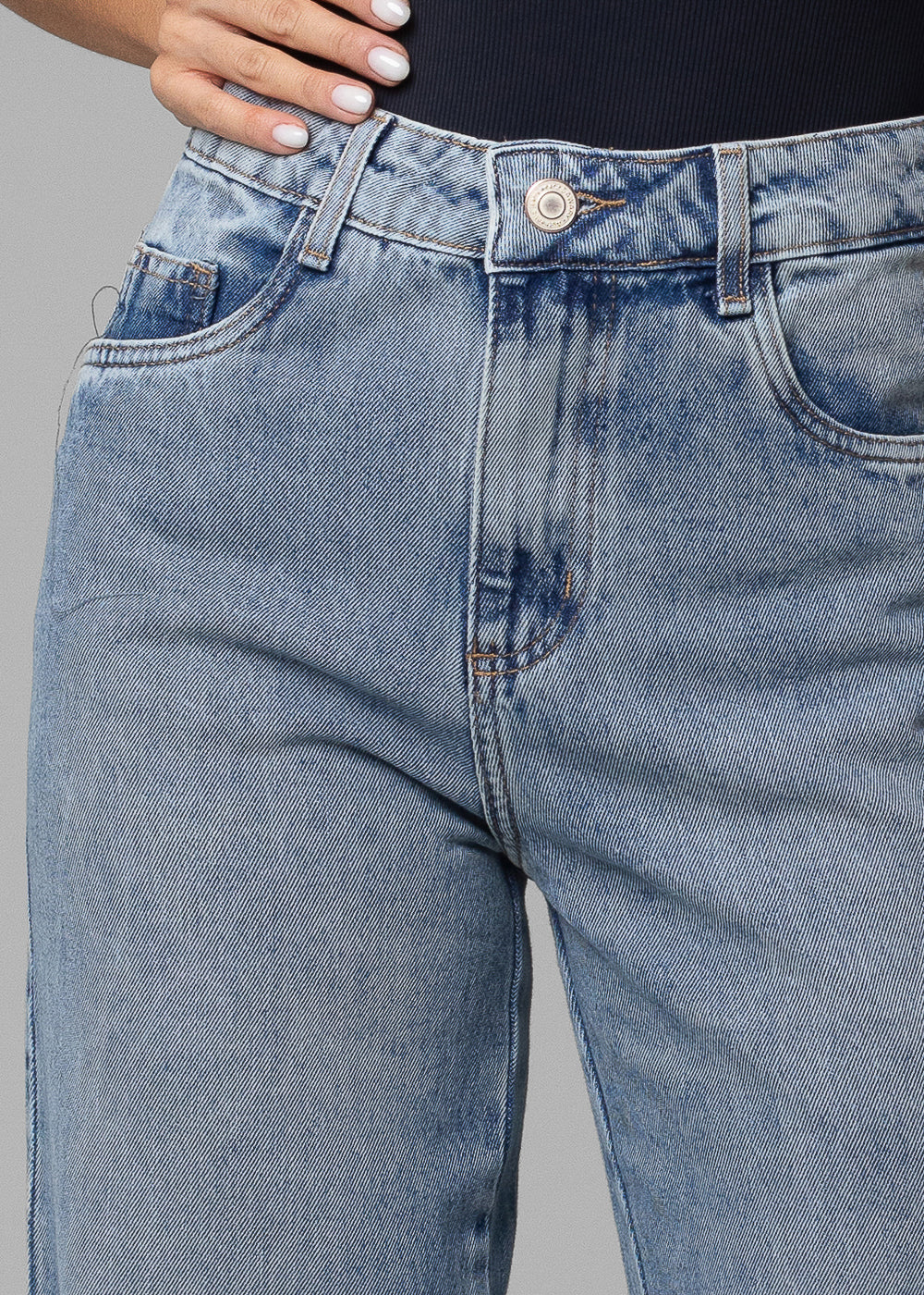 Calça Jeans Sawary Wide Leg Petit - 282614 AZUL