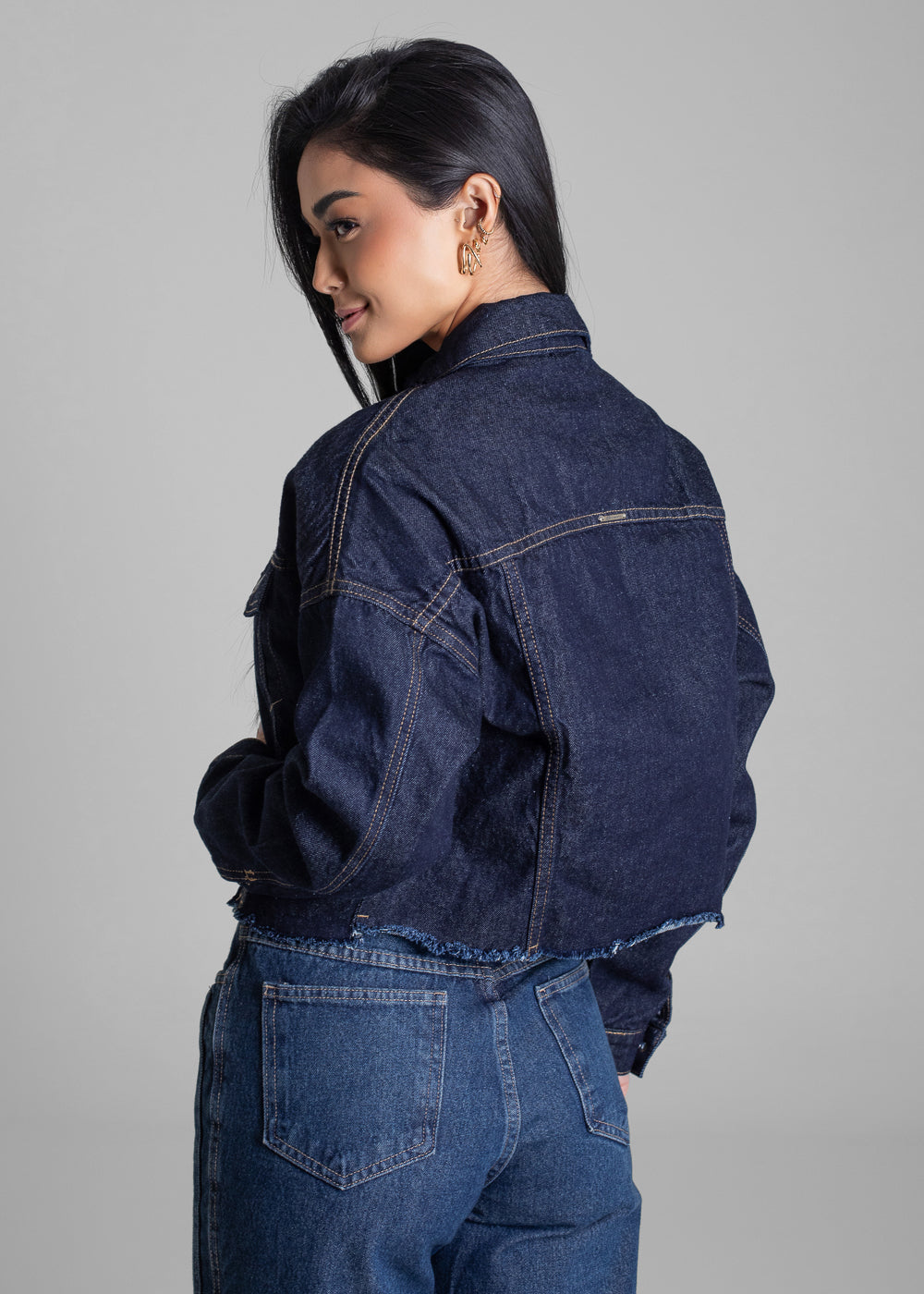 Jaqueta Jeans Sawary - 282627 AZUL