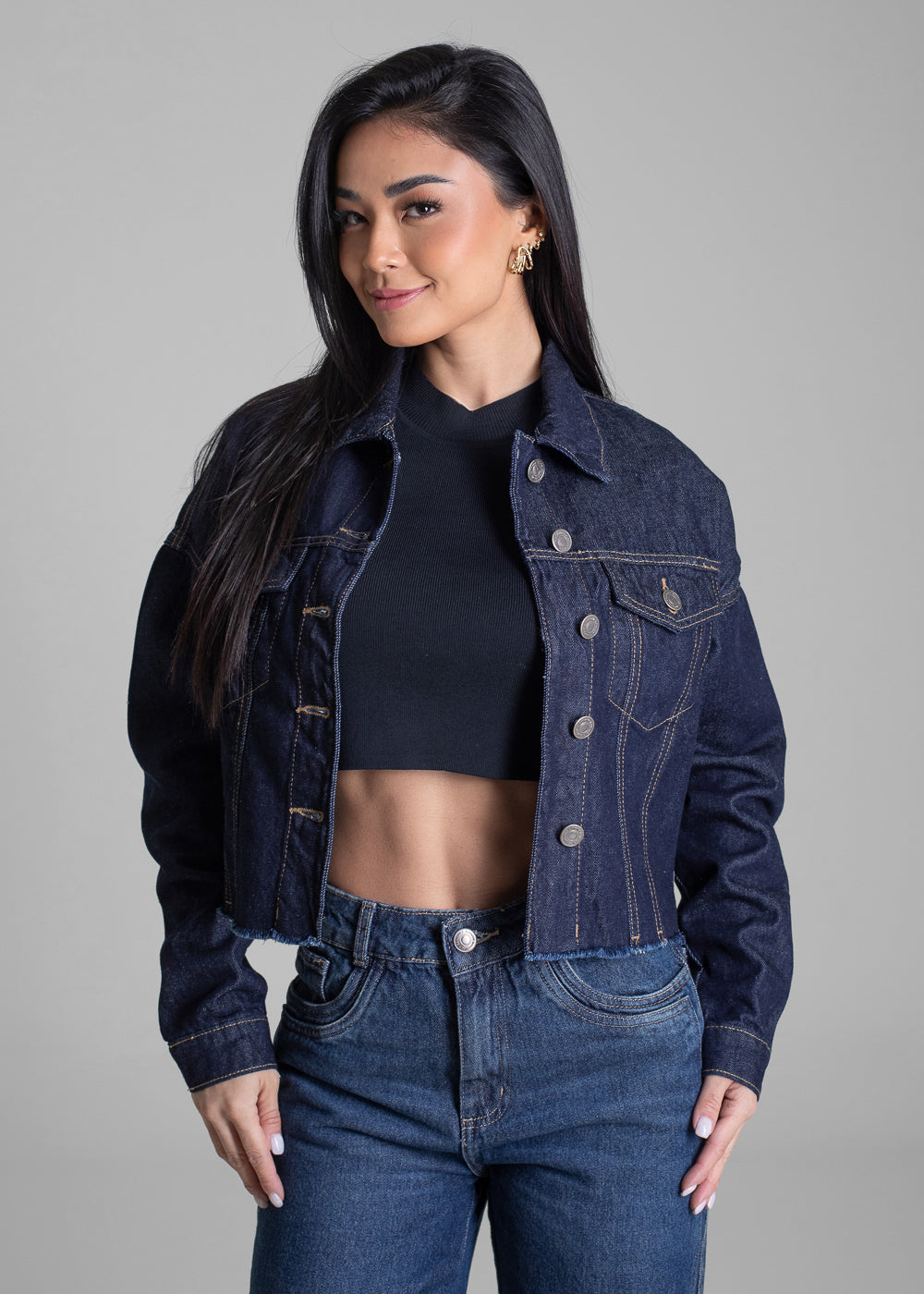 Jaqueta Jeans Sawary - 282627 AZUL