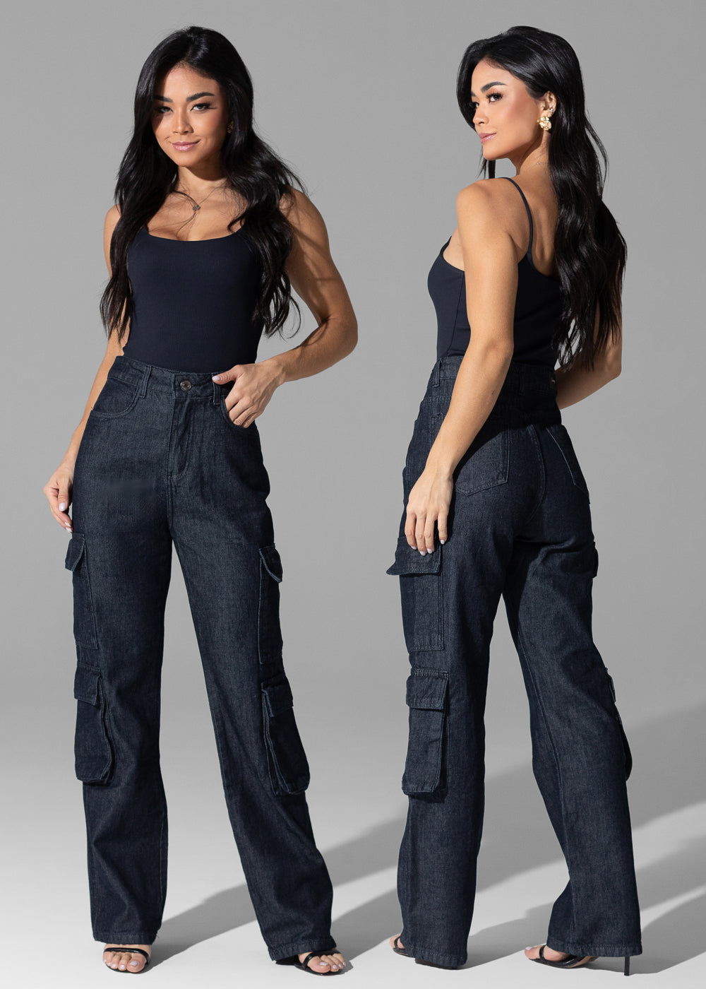 Calça Jeans Sawary Reta Petit - 282716 PRETO