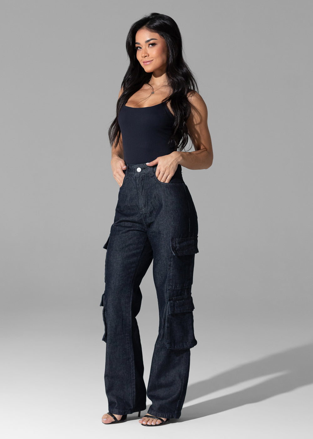 Calça Jeans Sawary Reta Petit - 282716 PRETO
