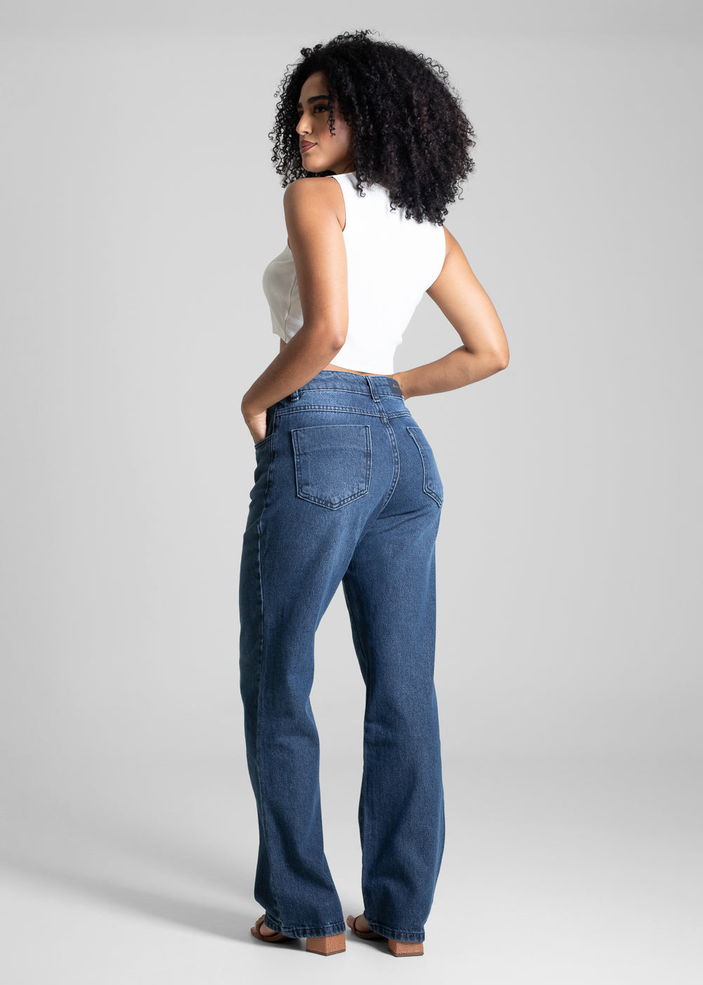 Calça Jeans Sawary Reta Petit - 282729 PRETO