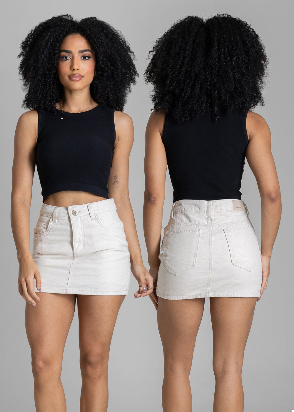 Shorts Saia Linho Sawary - 282732 OFF WHITE