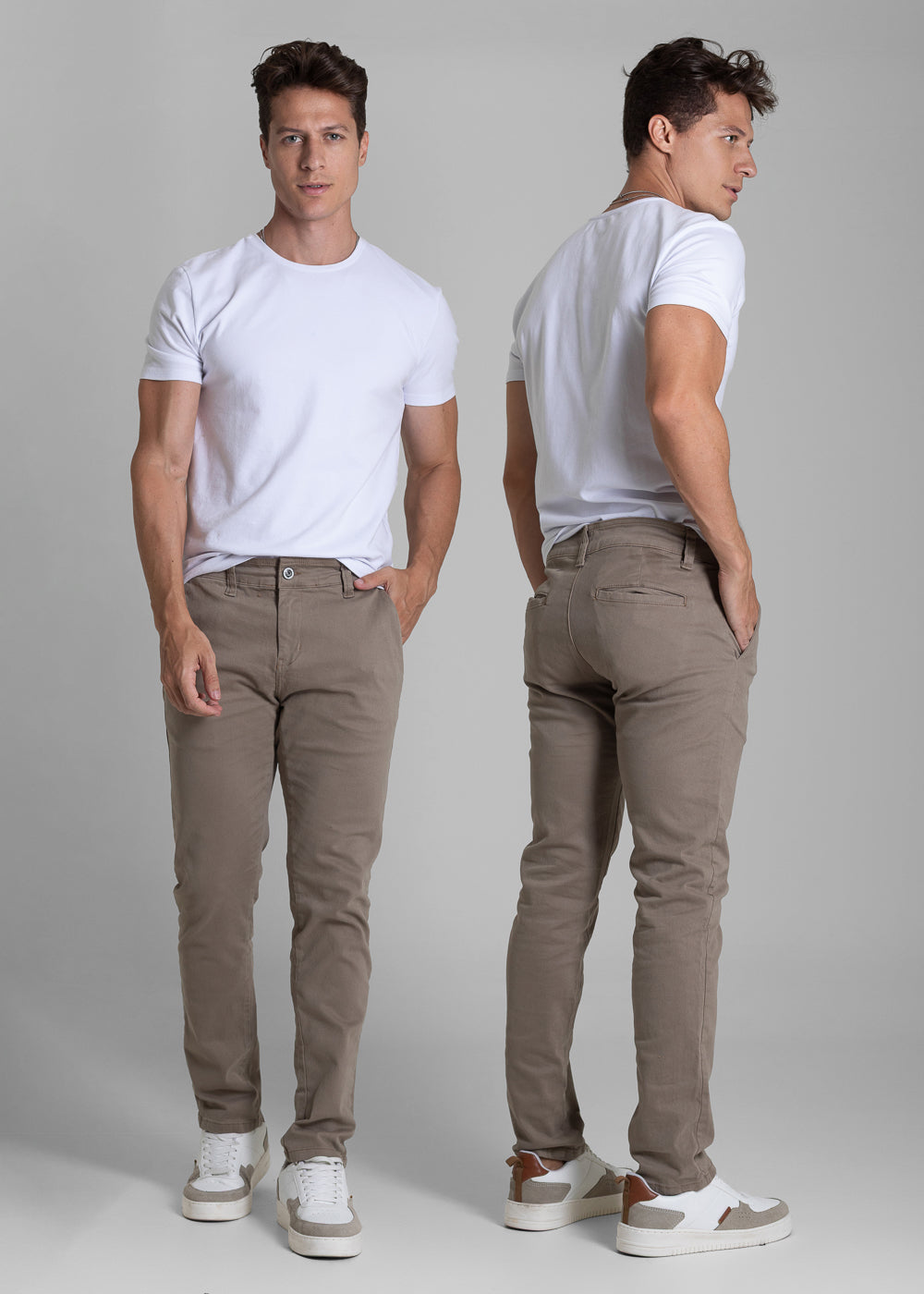 Calça Sarja Sawary Slim - 282740 BEGE