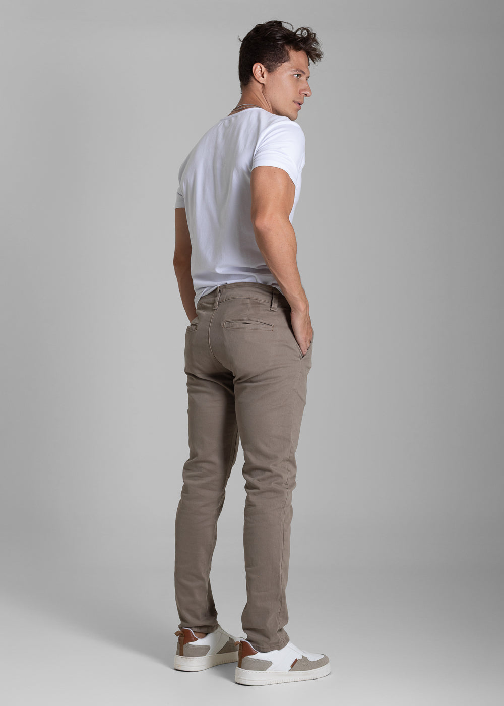 Calça Sarja Sawary Slim - 282740 BEGE