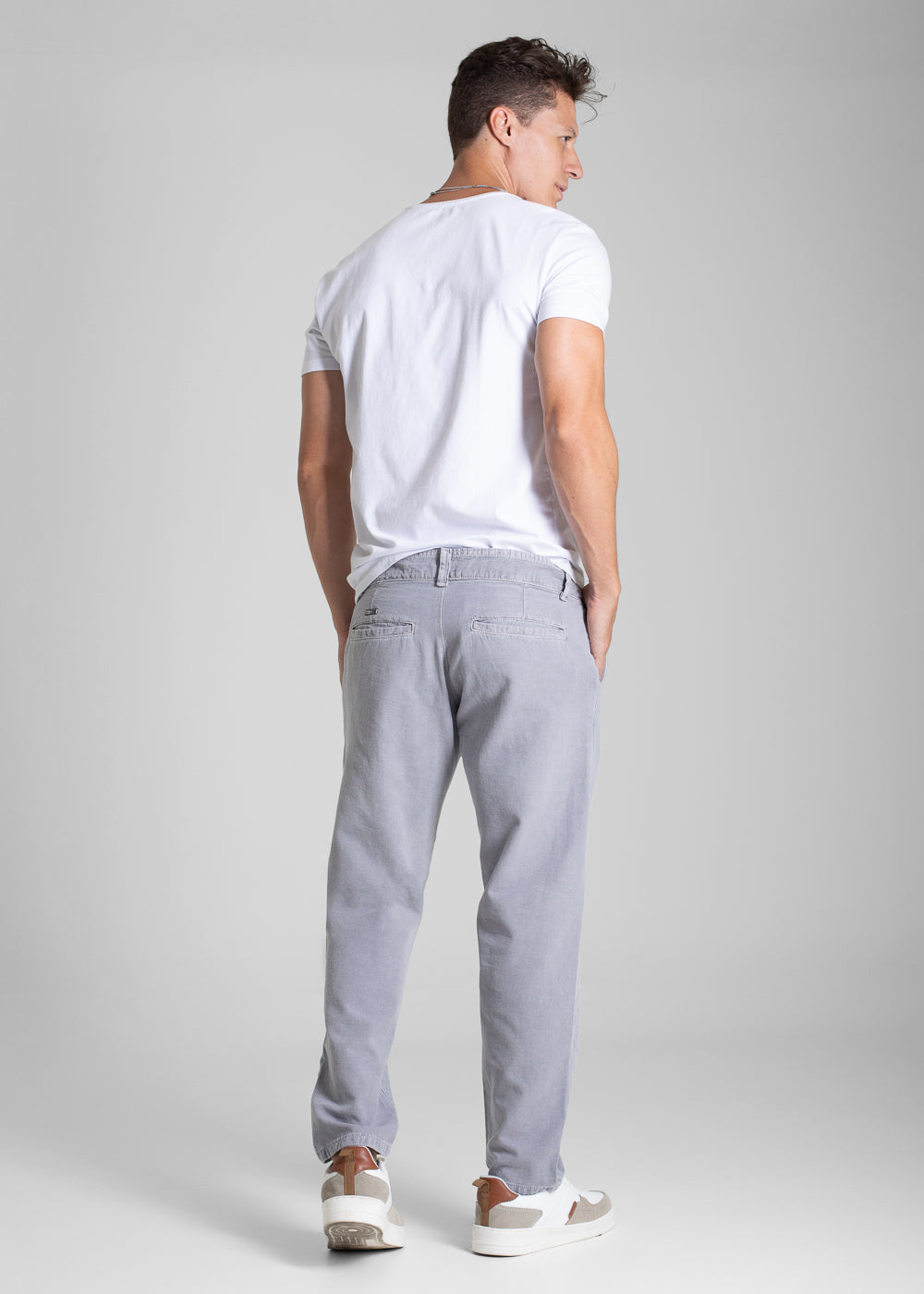 Calça Linho Sawary Slim - 282761 CINZA