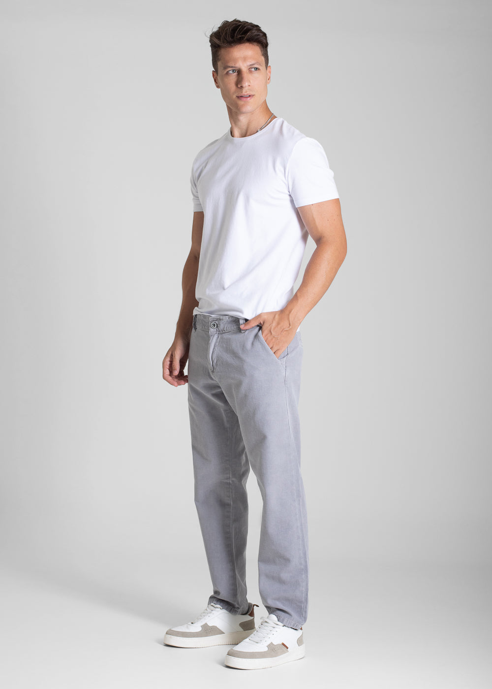 Calça Linho Sawary Slim - 282761 CINZA