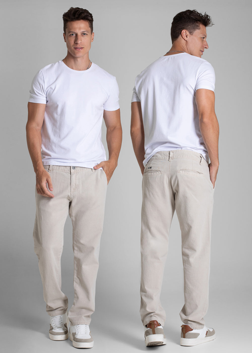 Calça Linho Sawary Slim - 282764 BEGE