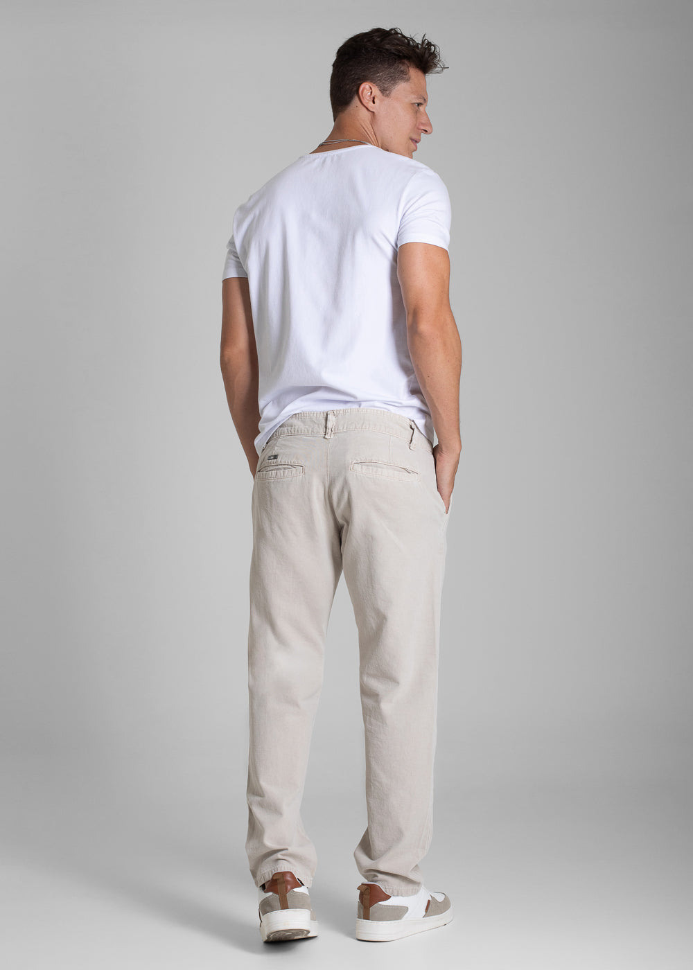 Calça Linho Sawary Slim - 282764 BEGE