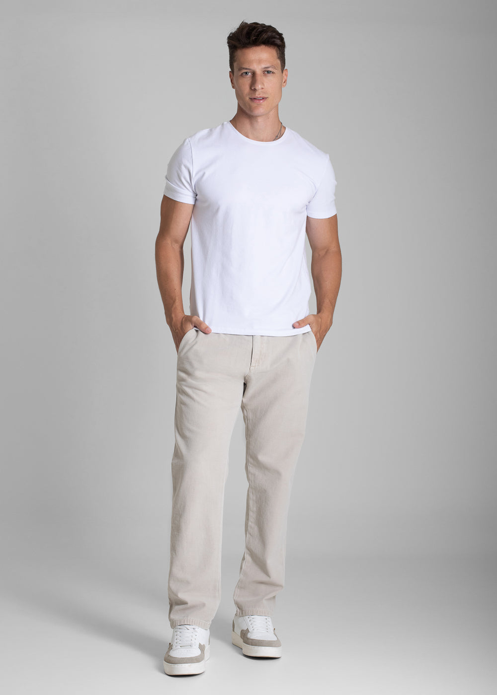 Calça Linho Sawary Slim - 282764 BEGE