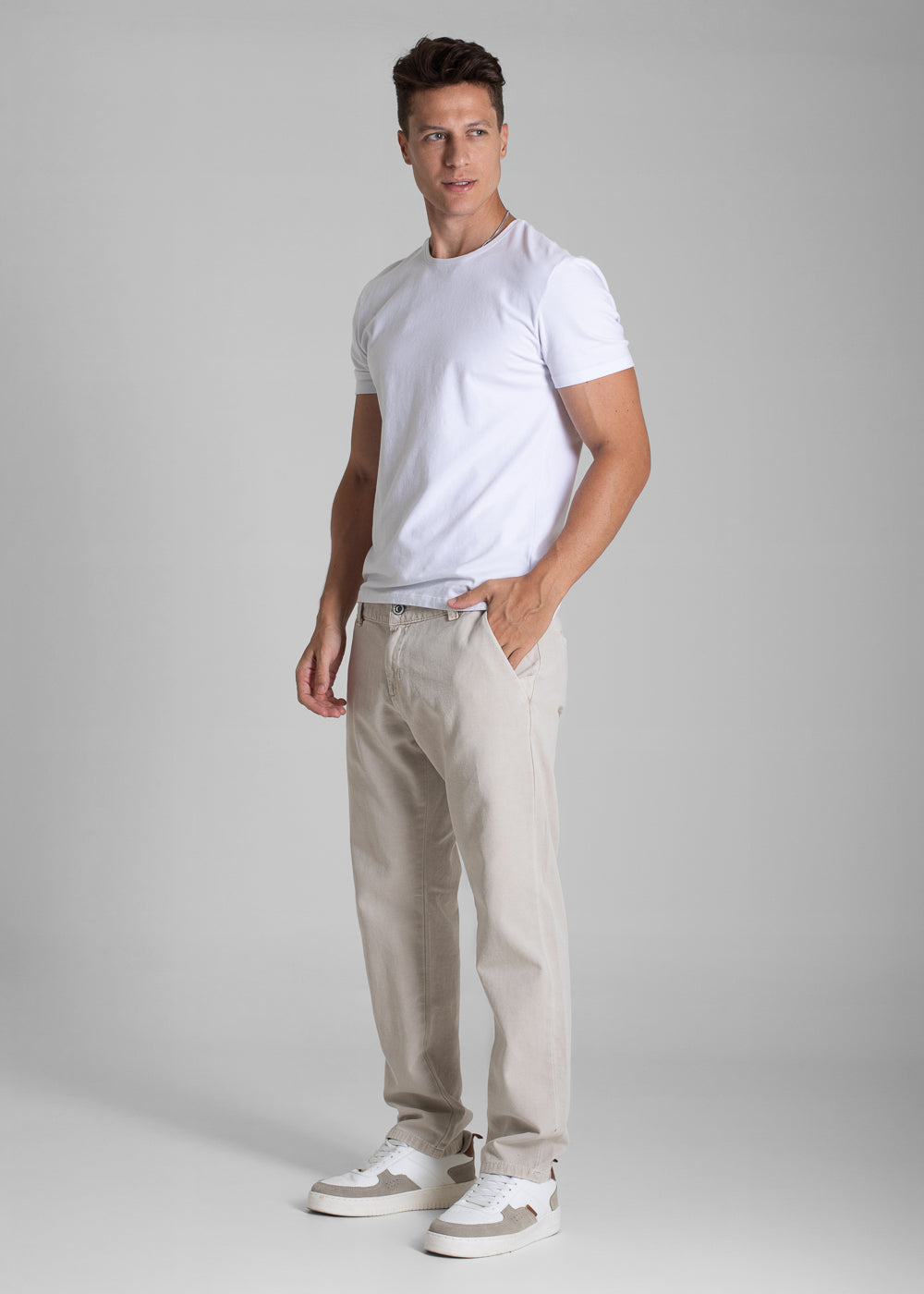 Calça Linho Sawary Slim - 282764 BEGE