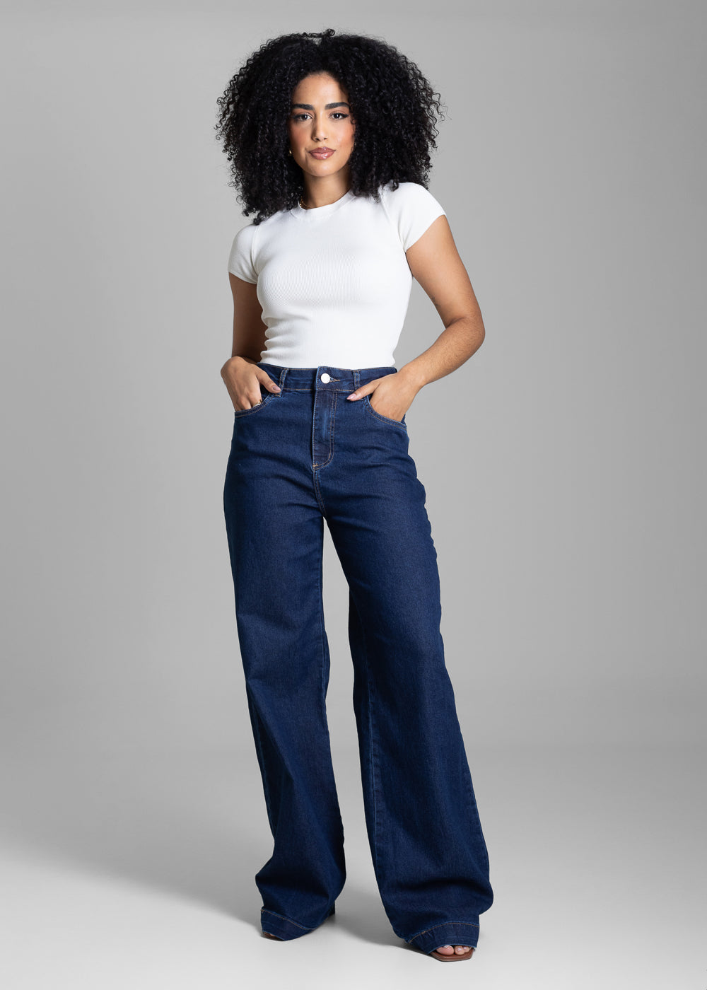 Calça Jeans Sawary Wide Leg - 282783 AZUL