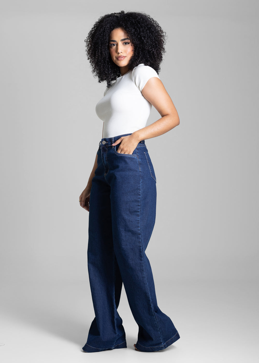 Calça Jeans Sawary Wide Leg - 282783 AZUL