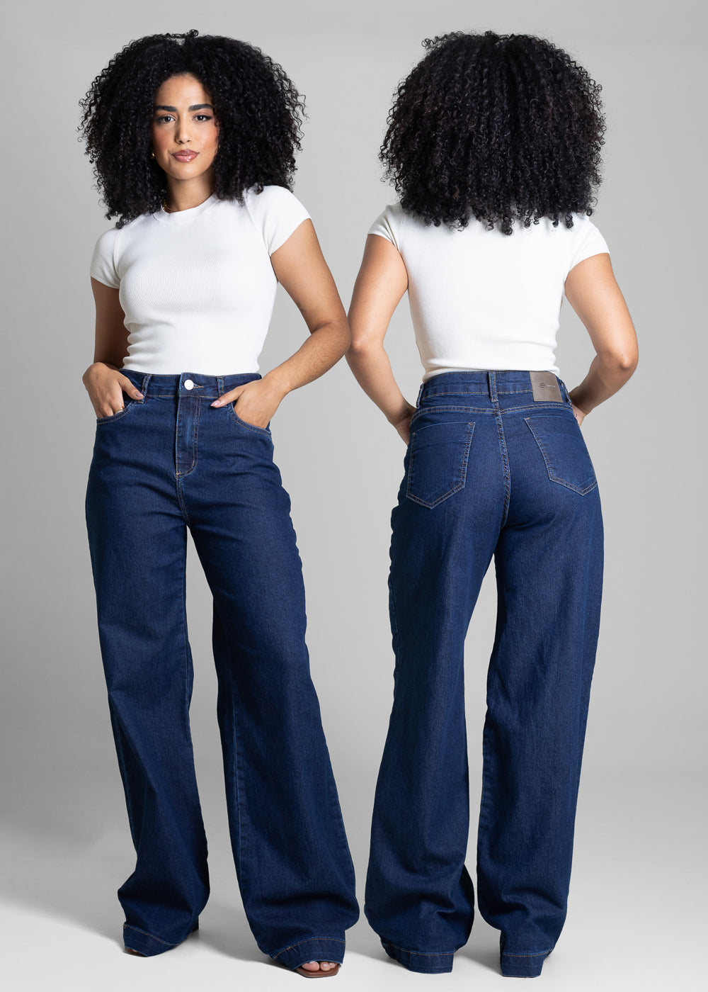 Calça Jeans Sawary Wide Leg - 282783 AZUL