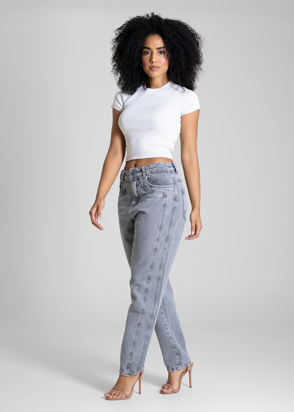 Calça Jeans Sawary Mom - 282792 GRAY