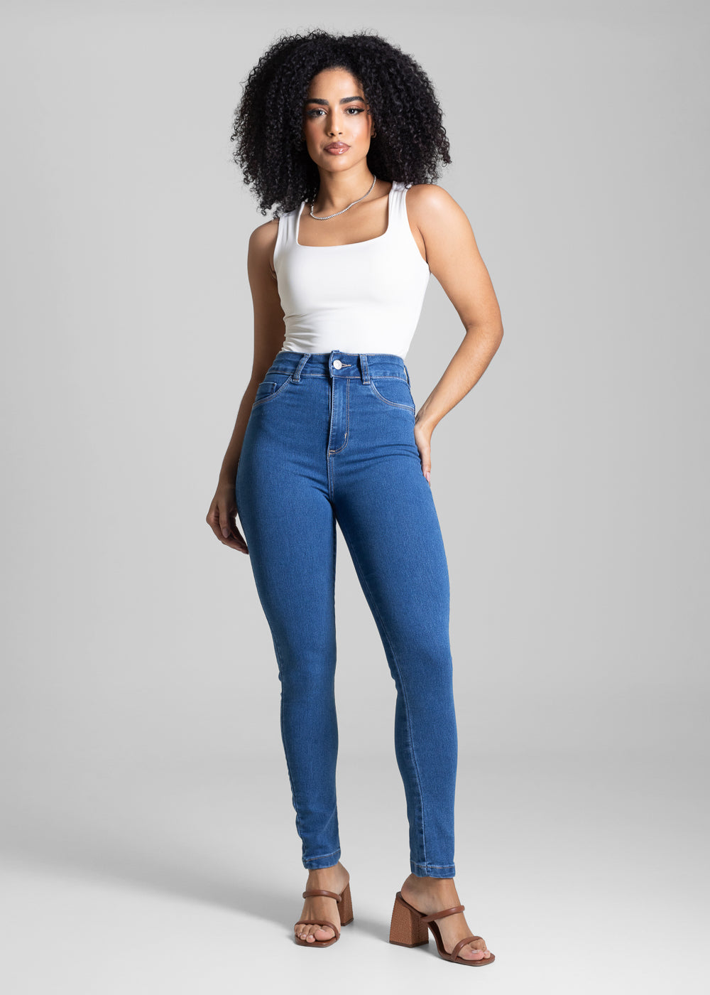Calça Jeans Sawary Push Up - 282804 AZUL