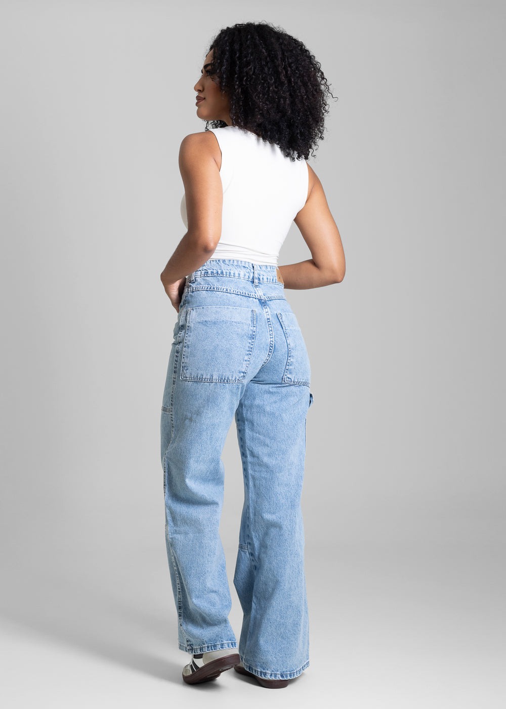 Calça Jeans Sawary Wide Leg Petit - 282805 AZUL