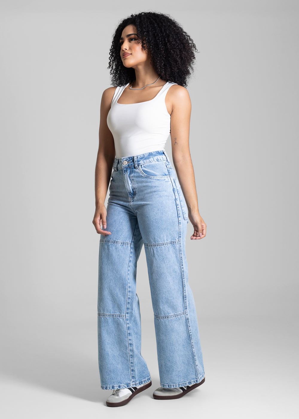 Calça Jeans Sawary Wide Leg Petit - 282805 AZUL