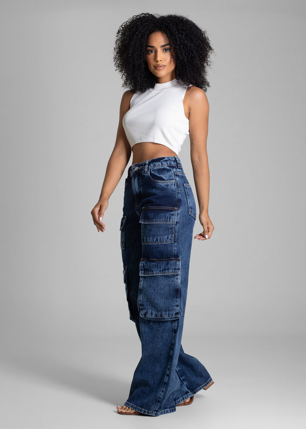 Calça Jeans Sawary Wide Leg - 282811 AZUL