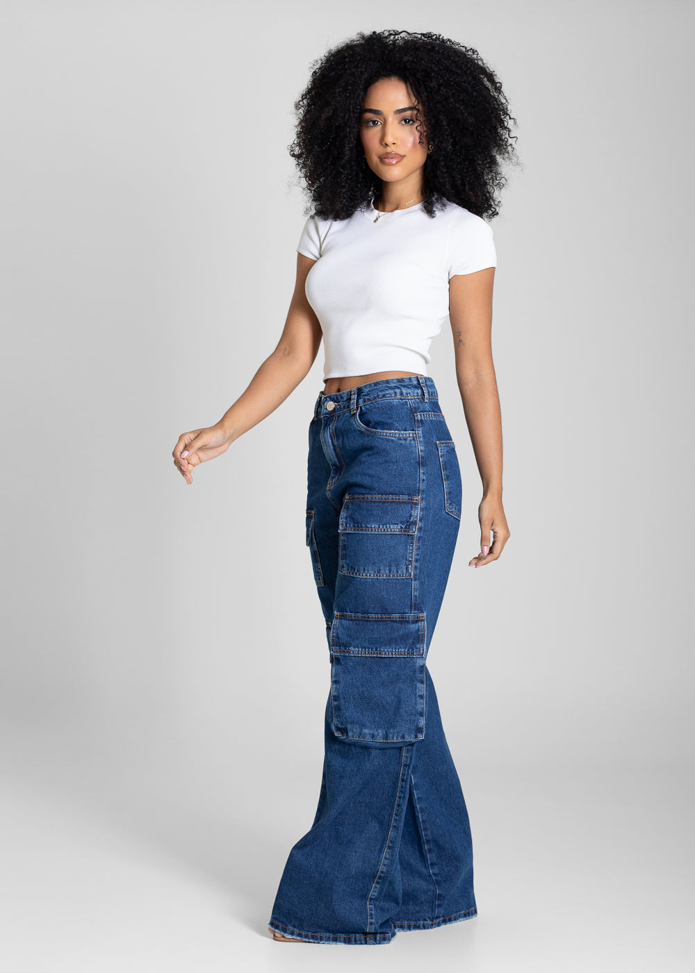 Calça Jeans Sawary Wide Leg - 282812 AZUL