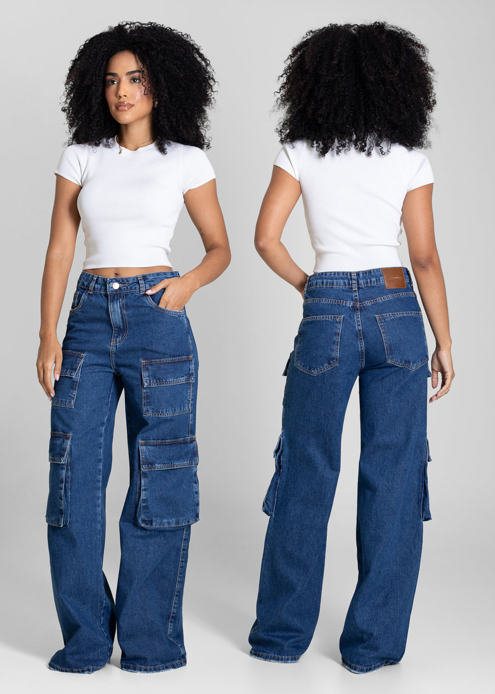 Calça Jeans Sawary Wide Leg - 282812 AZUL