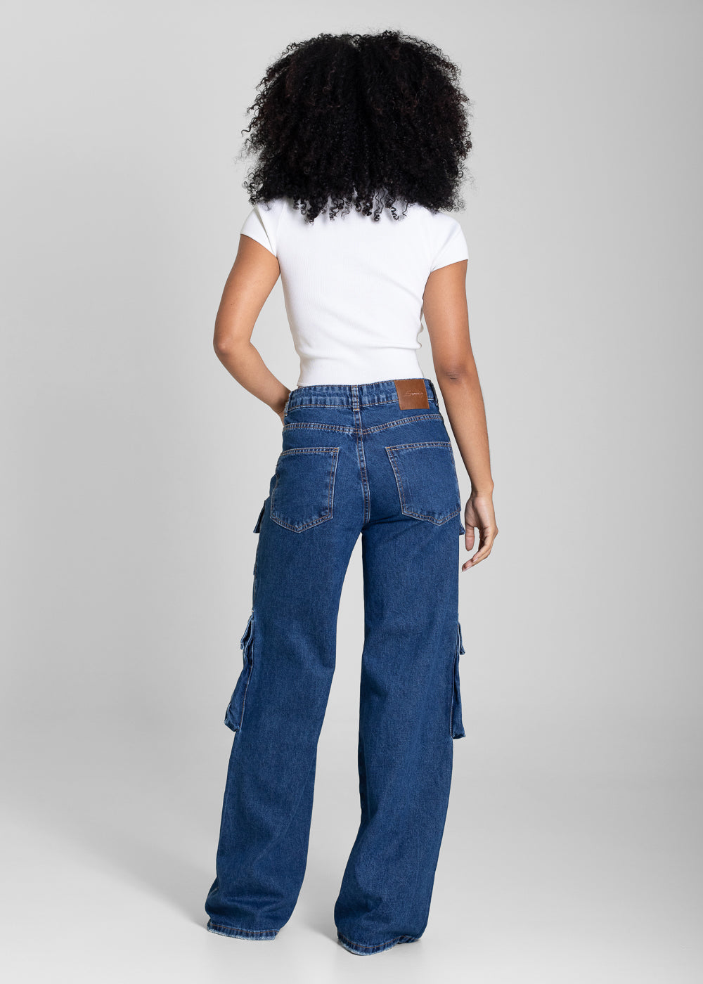 Calça Jeans Sawary Wide Leg - 282812 AZUL