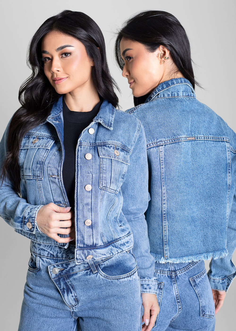 Jaqueta Jeans Sawary - 282814 AZUL