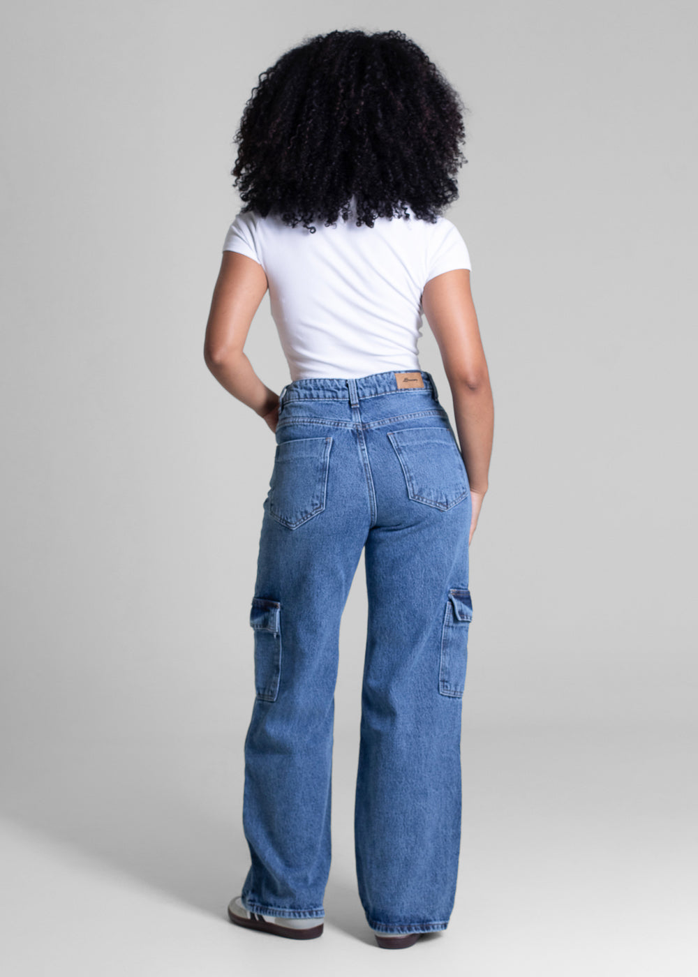 Calça Jeans Sawary Wide Leg Petit - 282822 AZUL