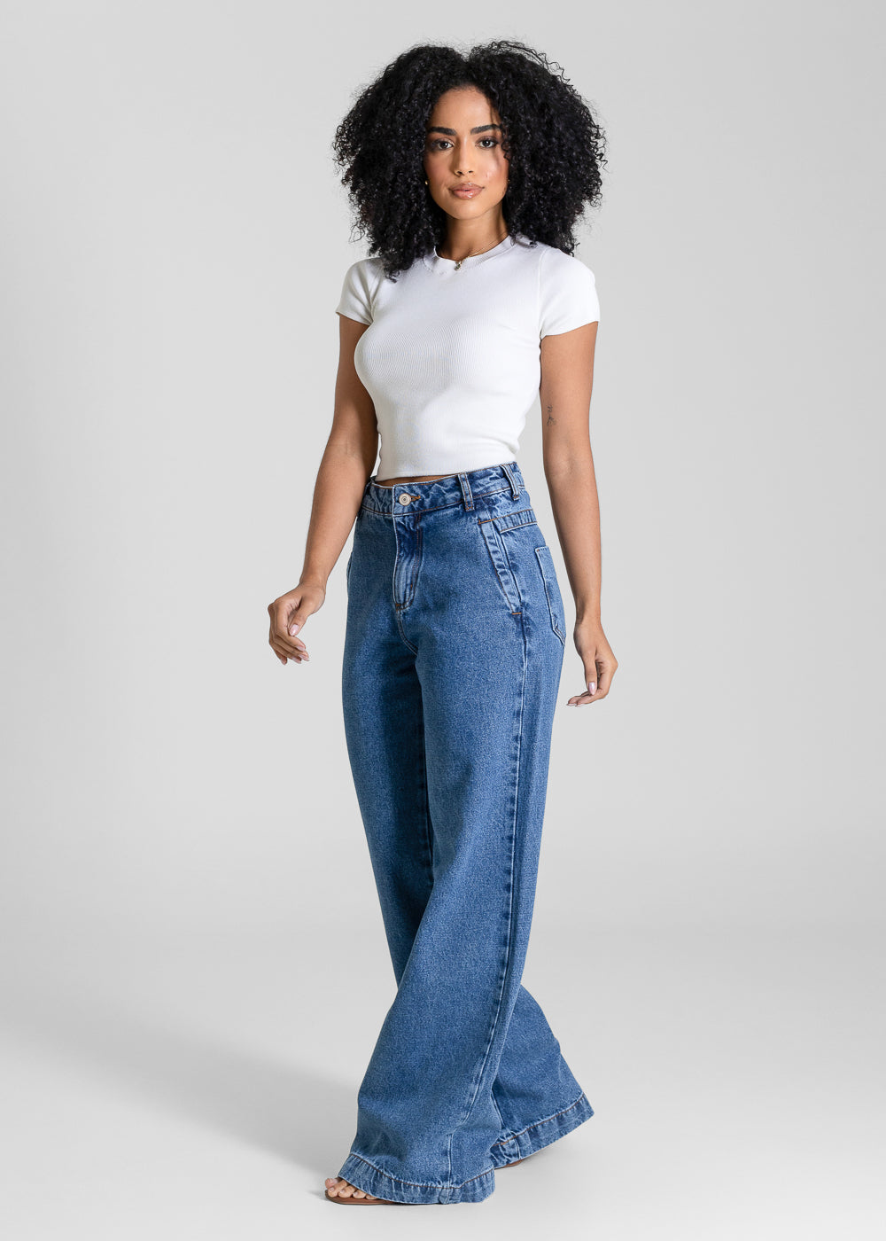 Calça Jeans Sawary Wide Leg - 282834 AZUL