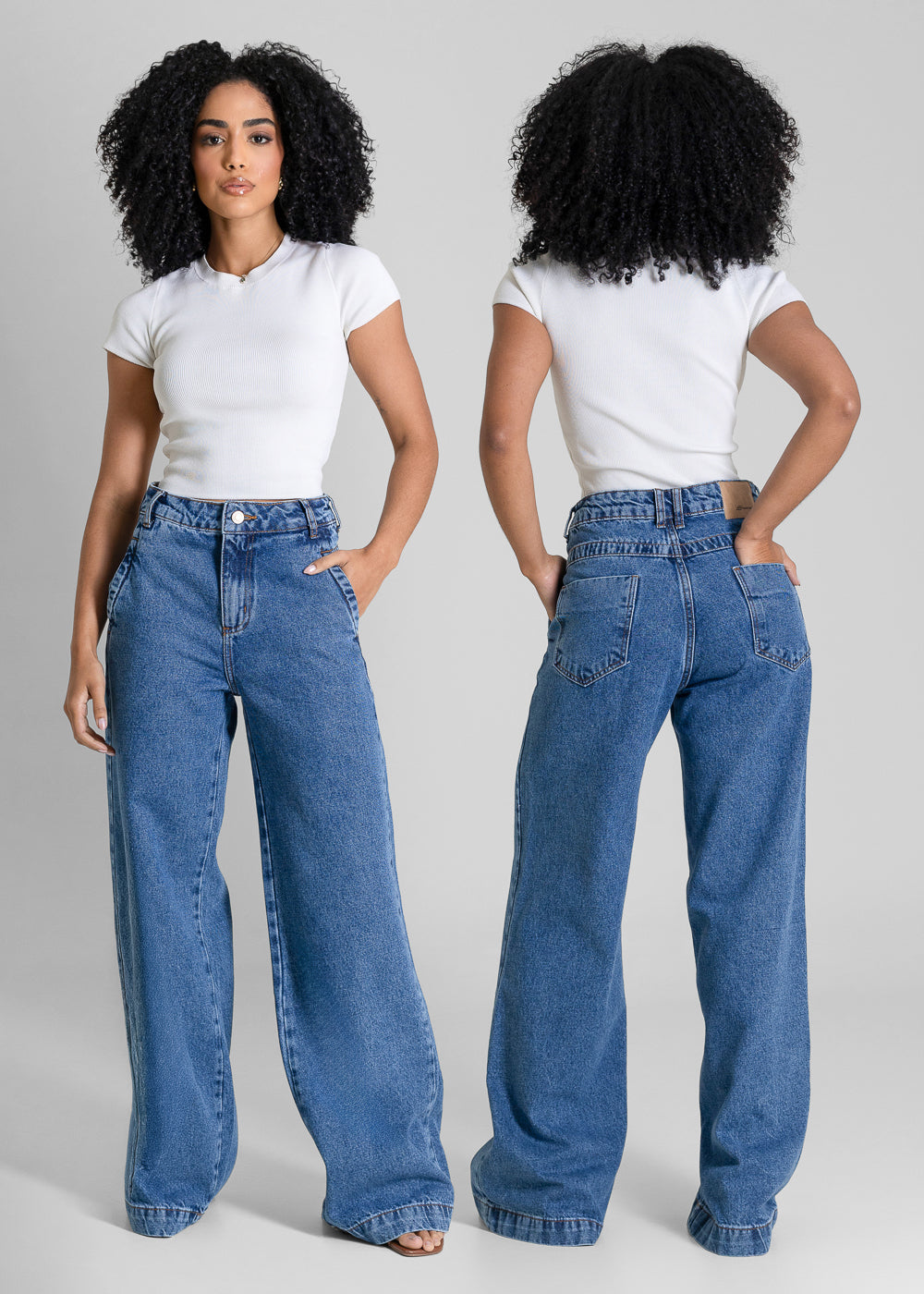 Calça Jeans Sawary Wide Leg - 282834 AZUL