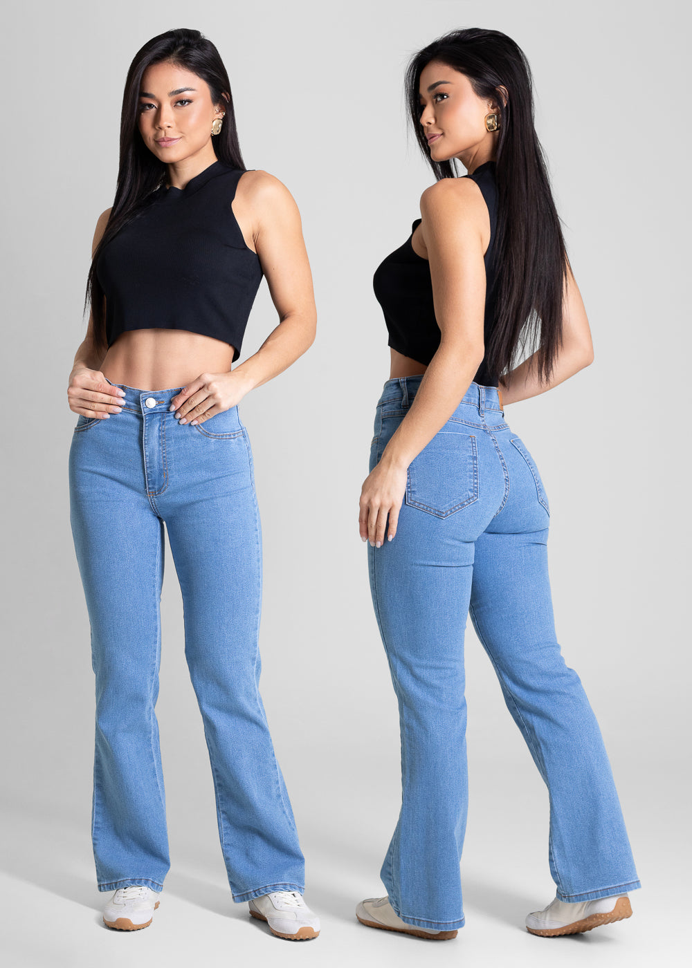 Calça Jeans Sawary Boot Cut Petit - 282839 AZUL