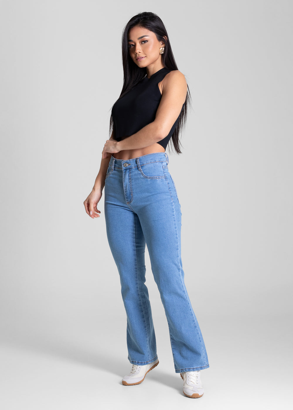 Calça Jeans Sawary Boot Cut Petit - 282839 AZUL