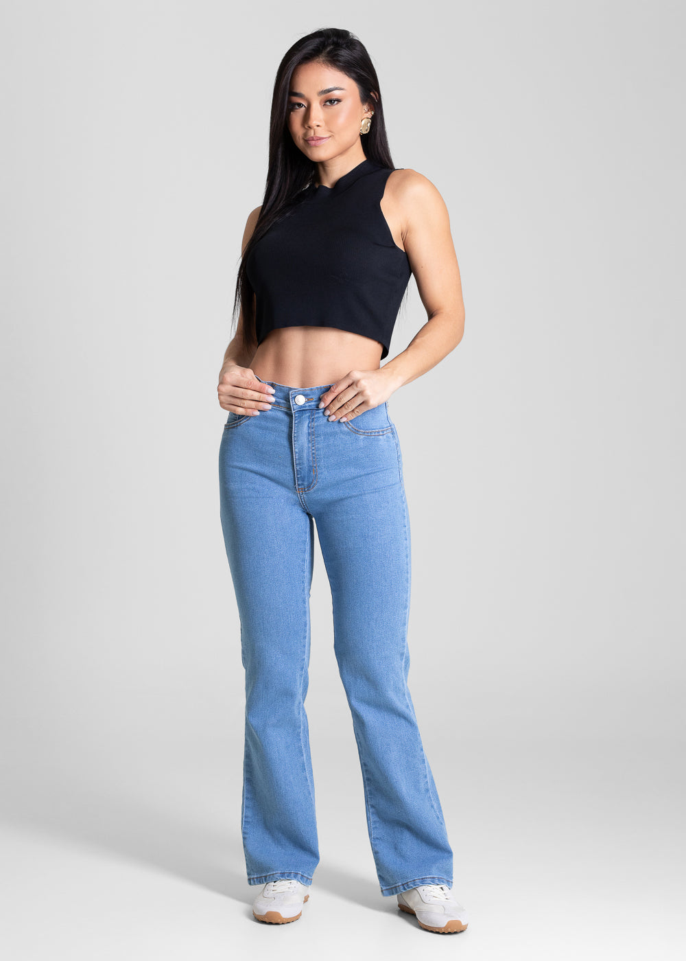 Calça Jeans Sawary Boot Cut Petit - 282839 AZUL
