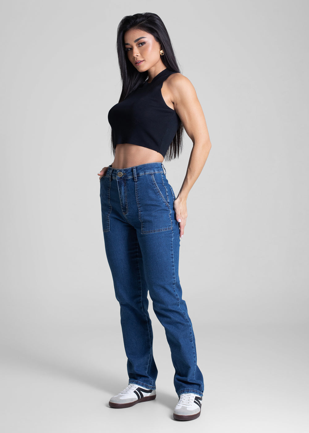Calça Jeans Sawary Reta Petit - 282840 AZUL