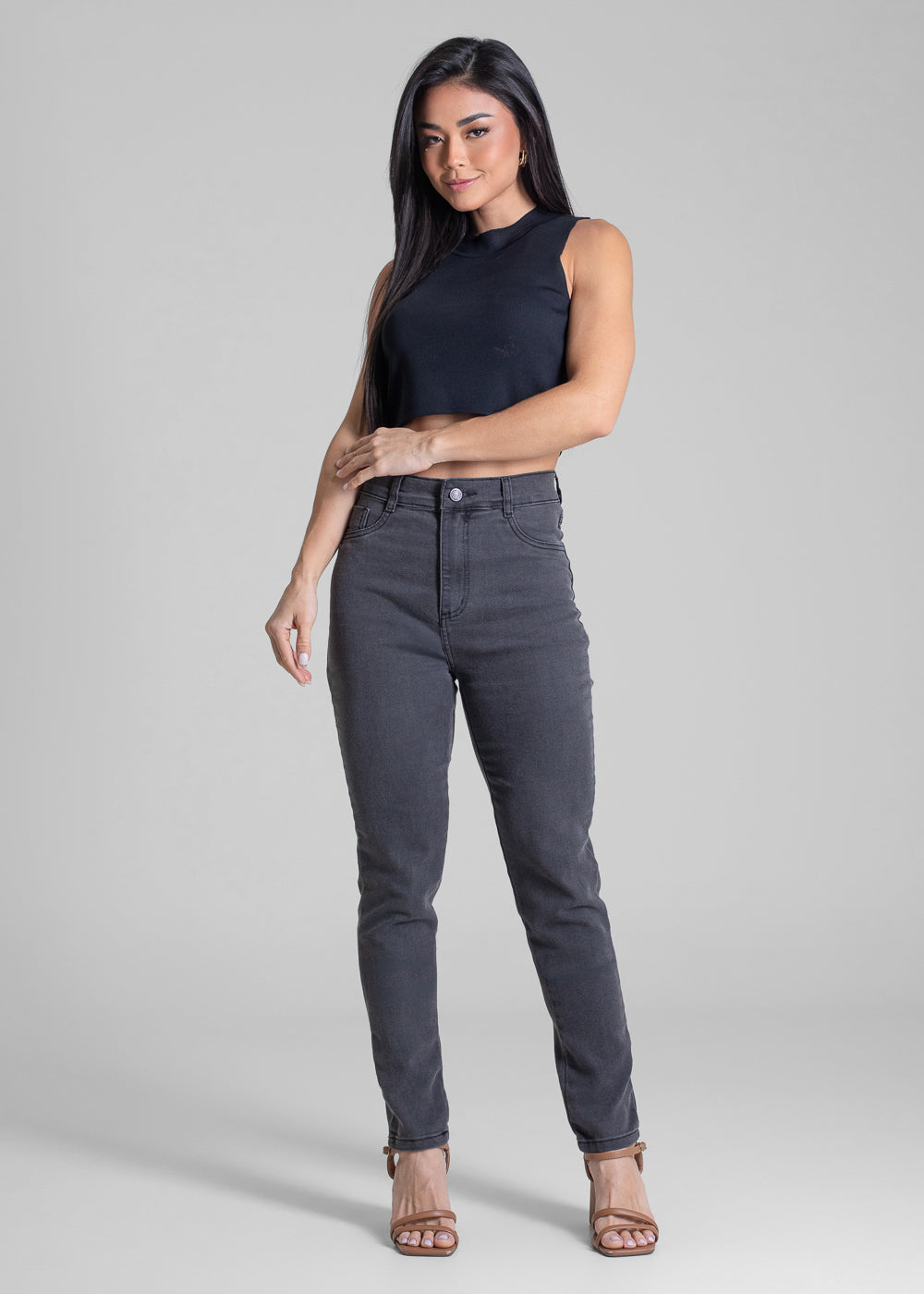 Calça Jeans Sawary Super Stretch - 282897 PRETO