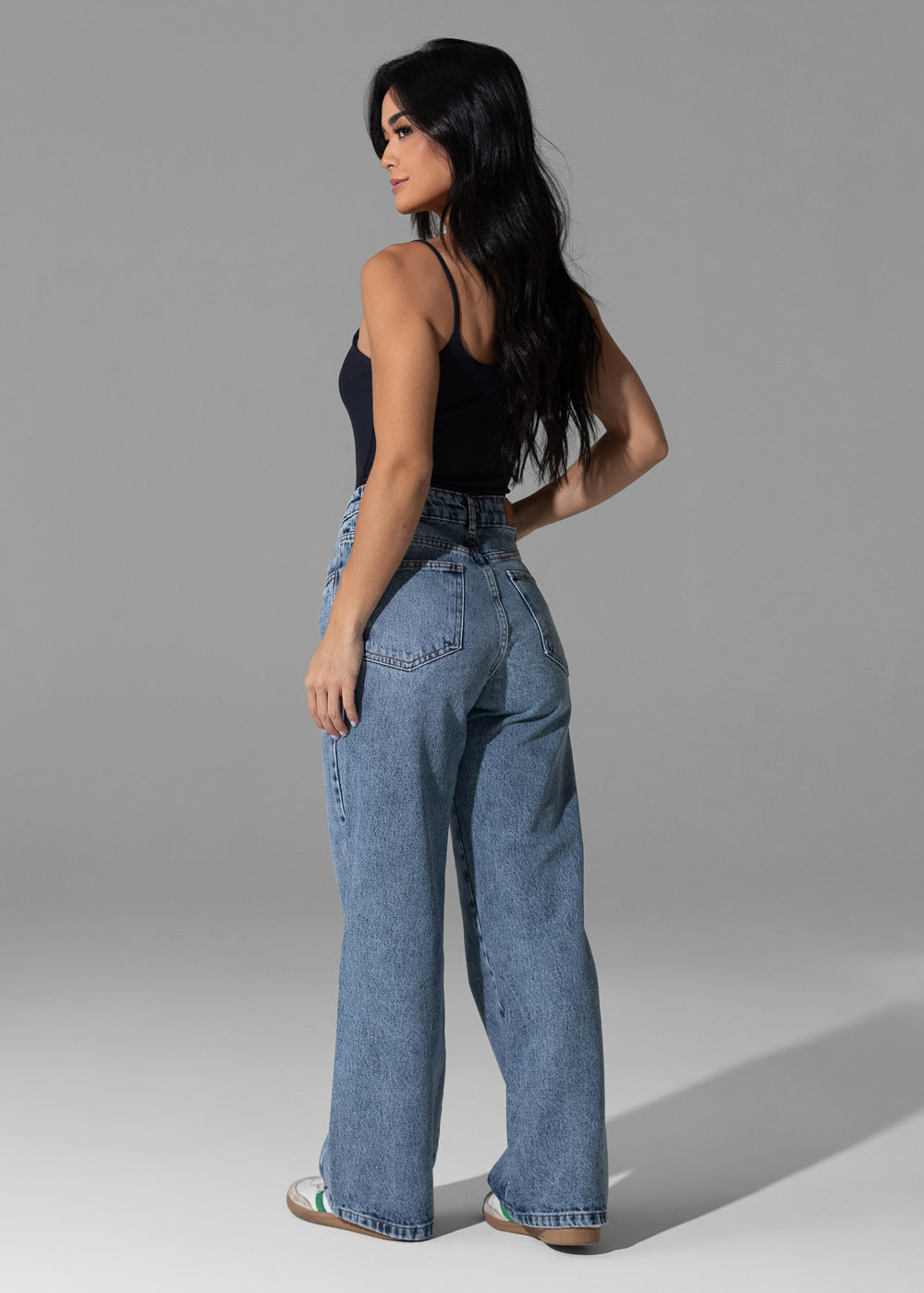 Calça Jeans Sawary Wide Leg Petit - 282915 AZUL
