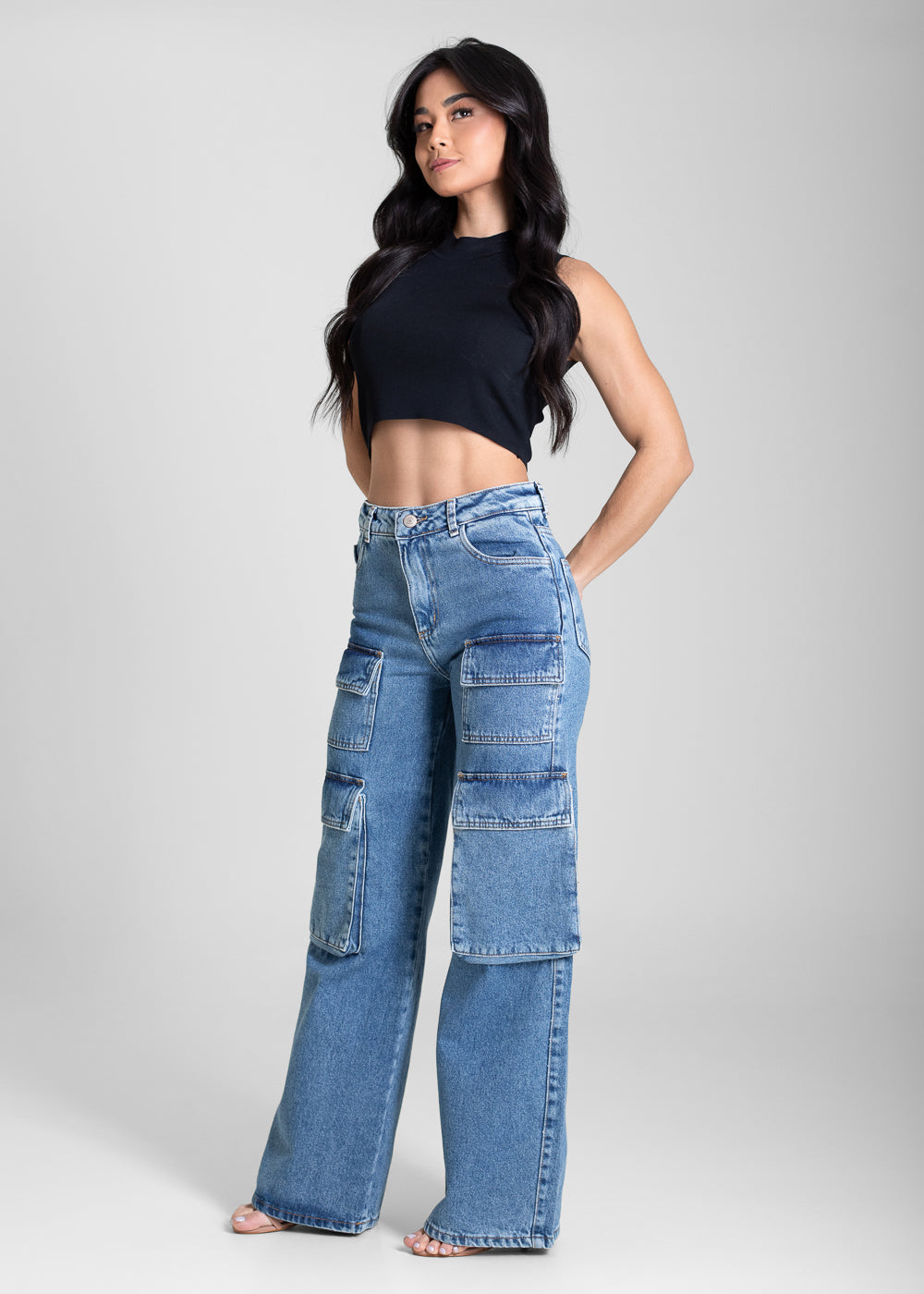 Calça Jeans Sawary Wide Leg - 282927 AZUL