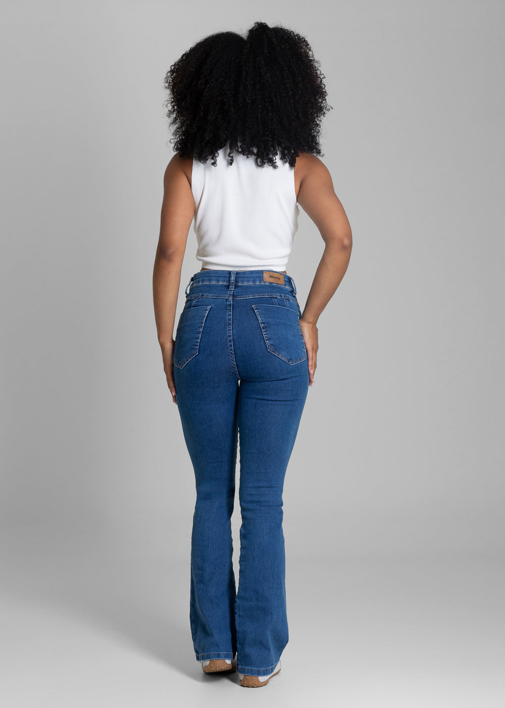 Calça Jeans Sawary Boot Cut Petit - 283000 AZUL