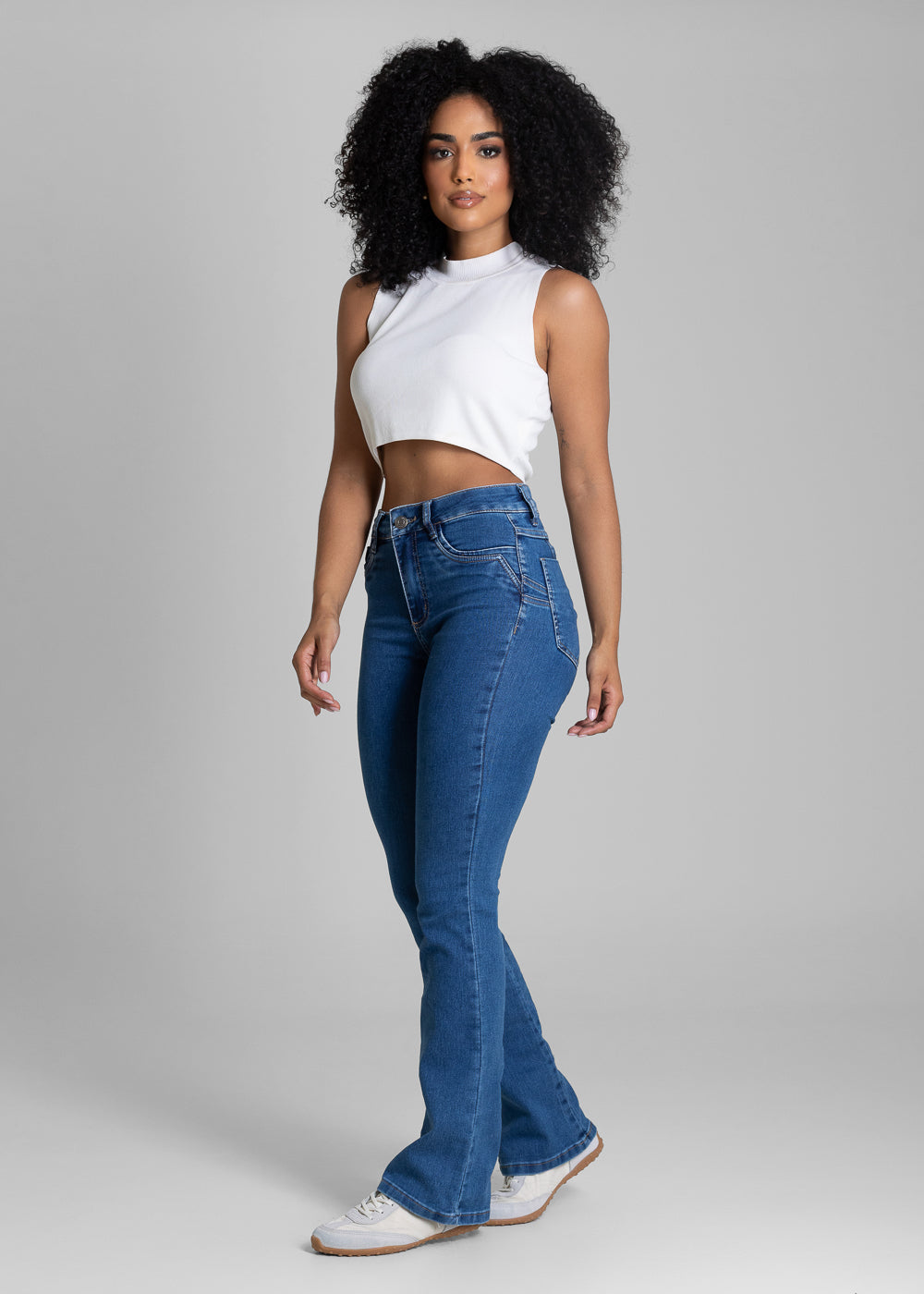 Calça Jeans Sawary Boot Cut Petit - 283000 AZUL
