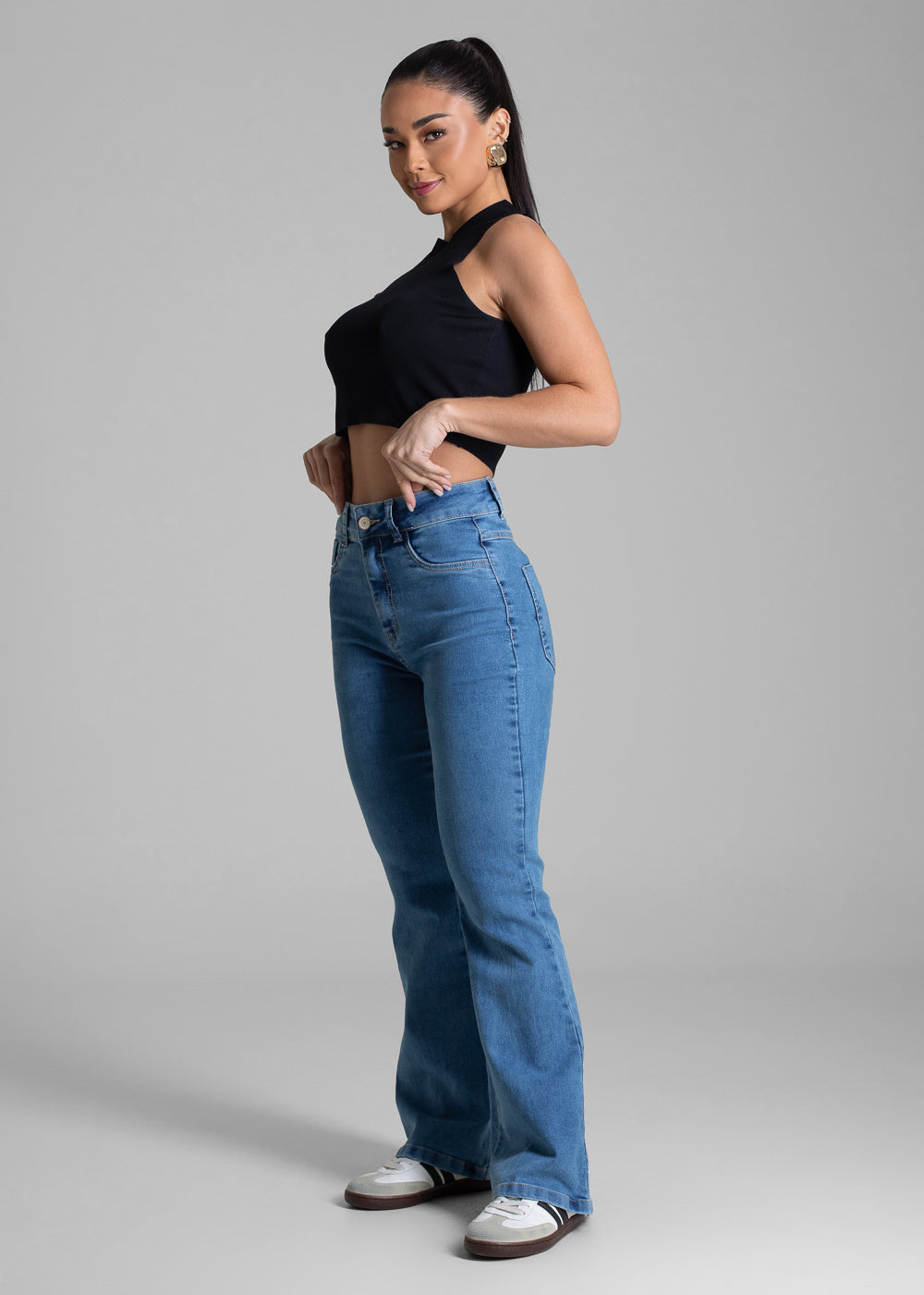 Calça Jeans Sawary Flare Petit - 283003 AZUL