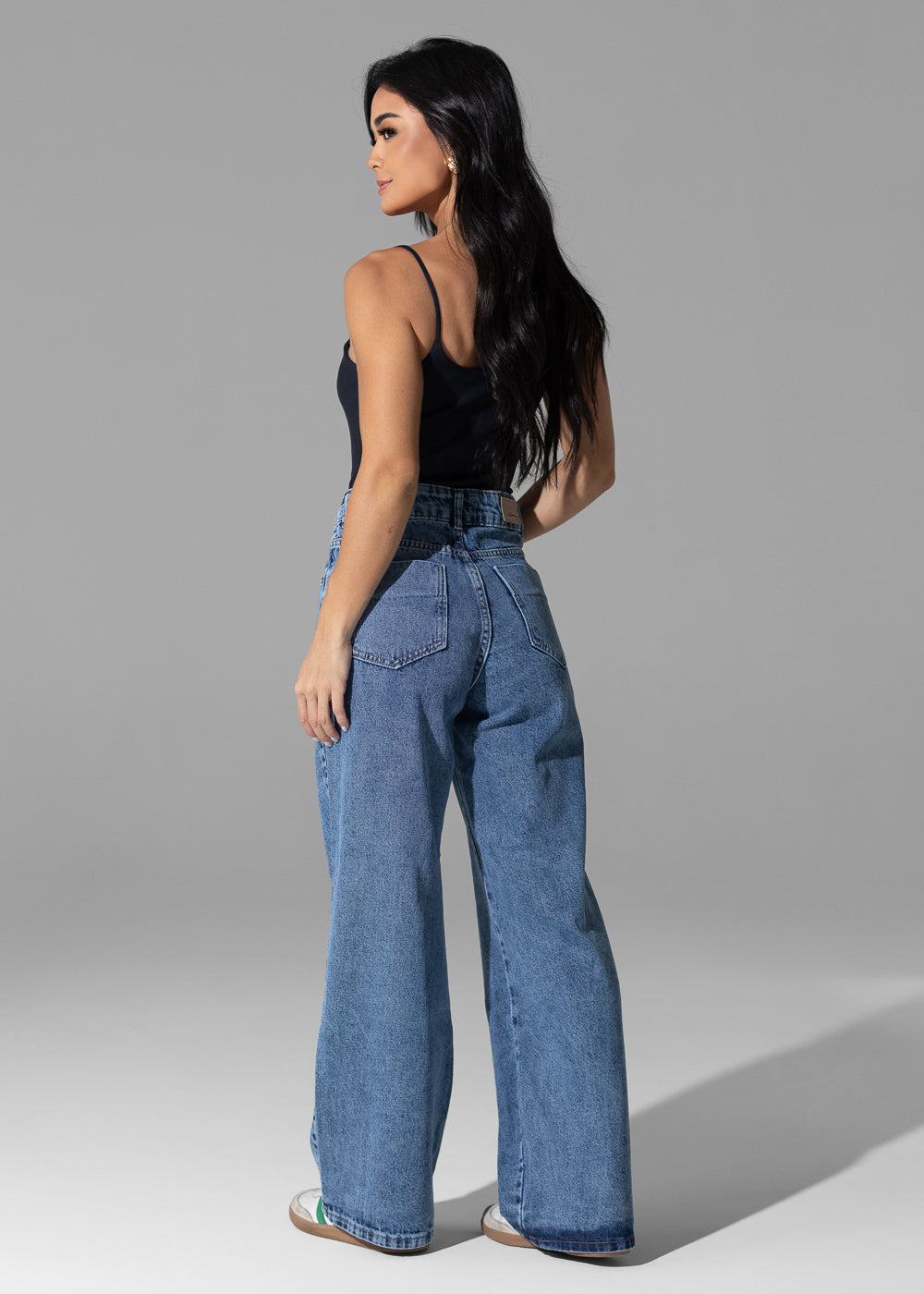 Calça Jeans Sawary Wide Leg Petit - 283018 AZUL
