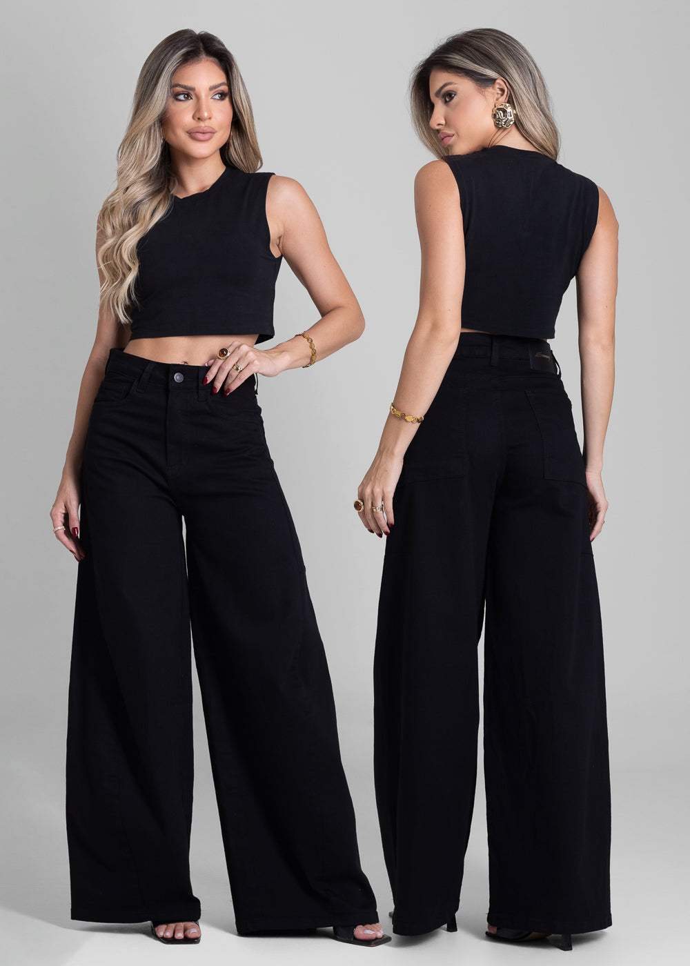 Calça Sarja Sawary Balloon - 283027 PRETO