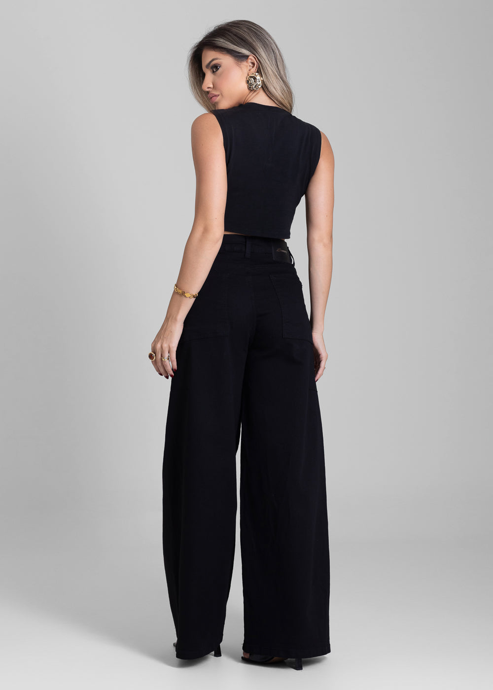 Calça Sarja Sawary Balloon - 283027 PRETO