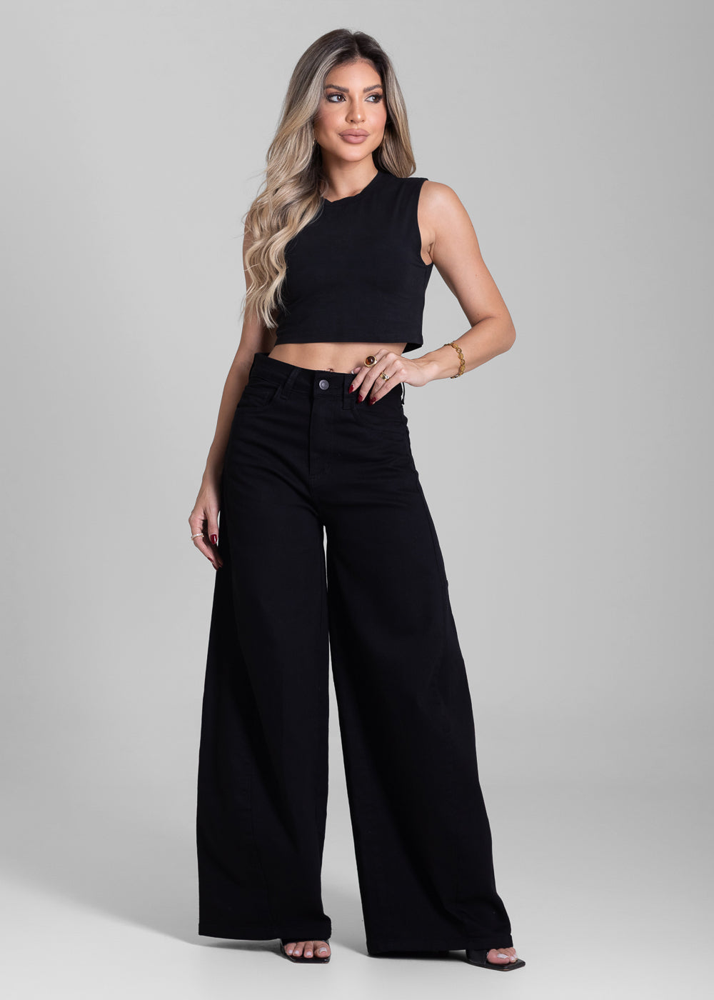 Calça Sarja Sawary Balloon - 283027 PRETO